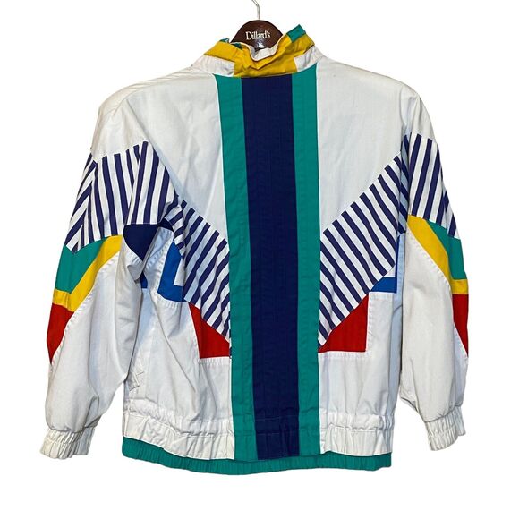 Kent Street Vintage Retro 80s Jacket Women’s Medium Abstract Small Spring Break - Picture 2 of 6